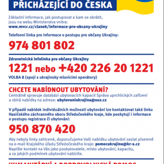 Pomoc pro Ukrajince přicházející do Česka 1